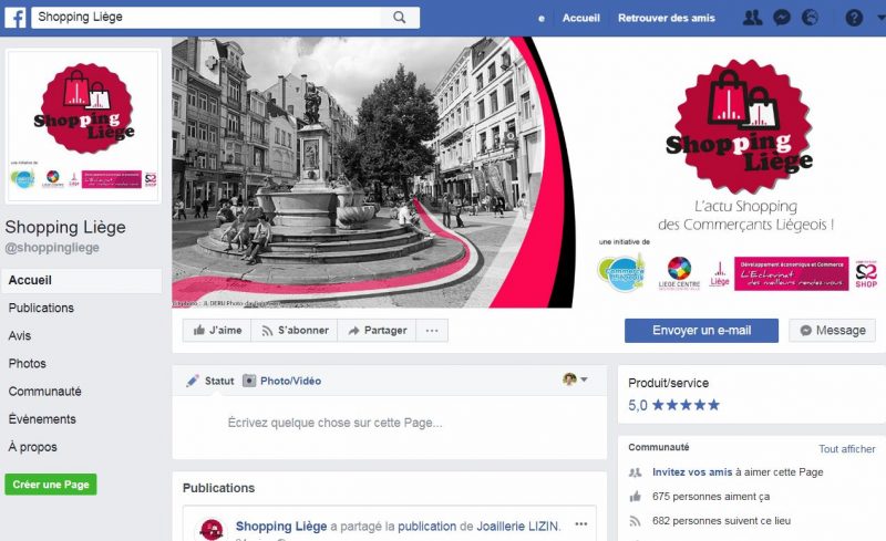 Nouvelle page Facebook des commerçants liégeois