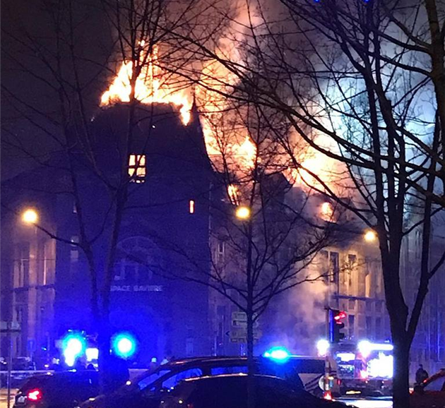 L’ancien hôpital de Bavière a pris feu cette nuit