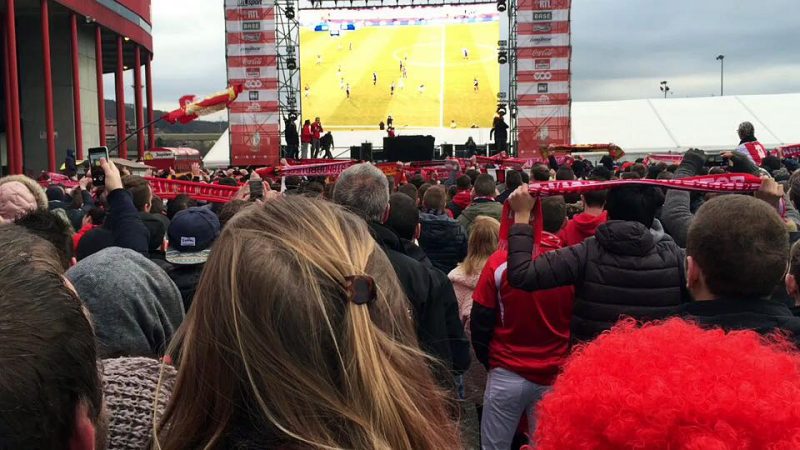 Un écran géant à Sclessin pour la finale de la Coupe de Belgique avec le Standard