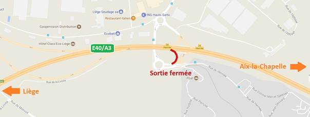 E40/A3 : chantier de réhabilitation de l’échangeur des Hauts-Sarts