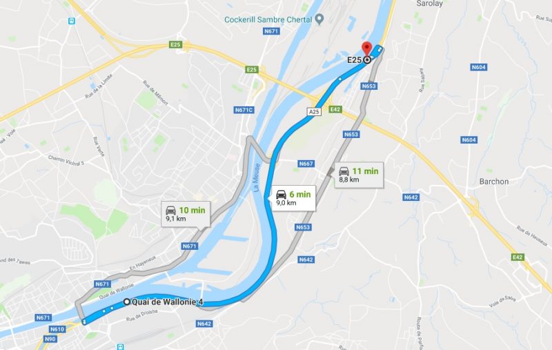 Liège – E25/A25 vers Maastricht :   fermetures nocturnes pour travaux entre Coronmeuse et Cheratte