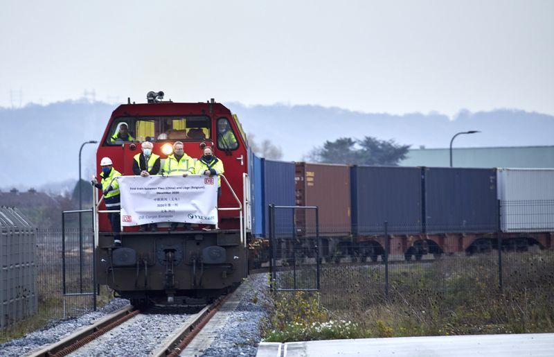 Avec l'accueil de son #premier train de marchandises en provenance de