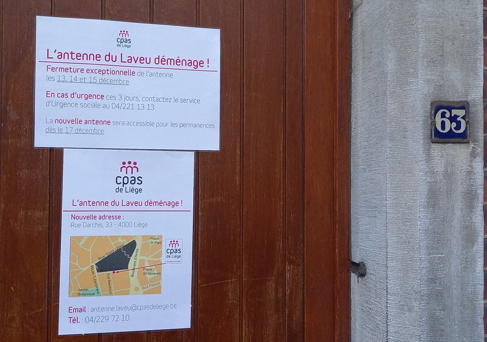 L’antenne du CPAS du Laveu déménage