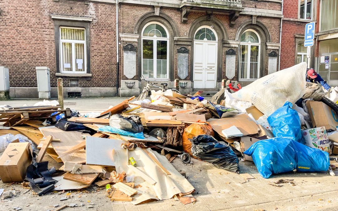 Problème de dépôts clandestins de déchets à Angleur sur le compte des inondations