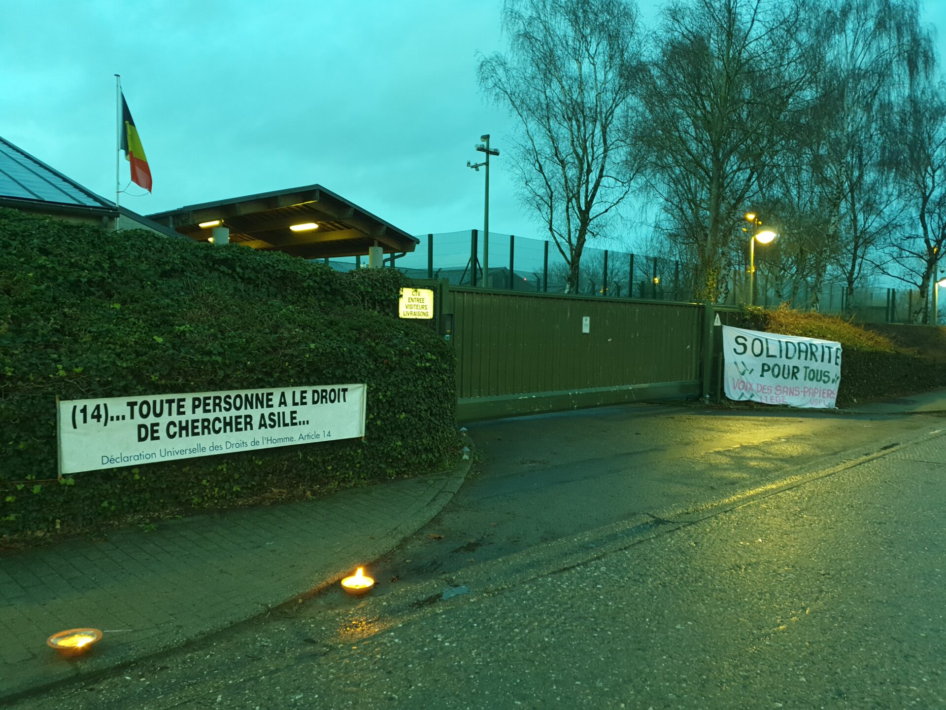 Belle mobilisation au centre de réfugiés de Vottem le jour du