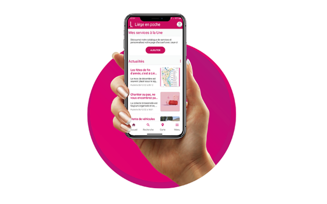 Rappels pour sortir ses poubelles, services publics, renseignements,… : voici la nouvelle application “Liège en poche”