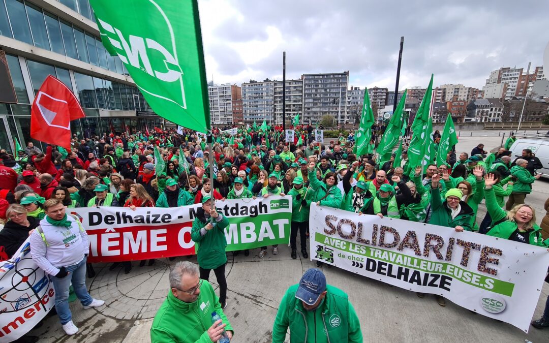 Les syndicats dans la rue vendredi pour dénoncer le processus de franchise des magasins Delhaize