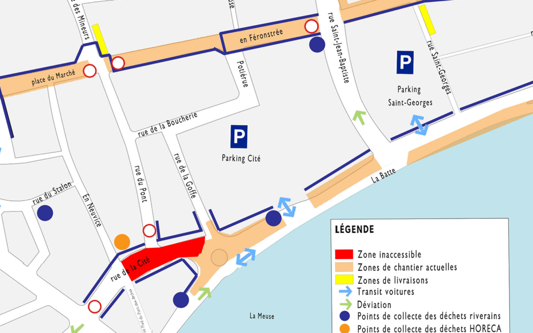 Livraison et pose des dernières dalles préfabriquées pour le tram rue de la Cité