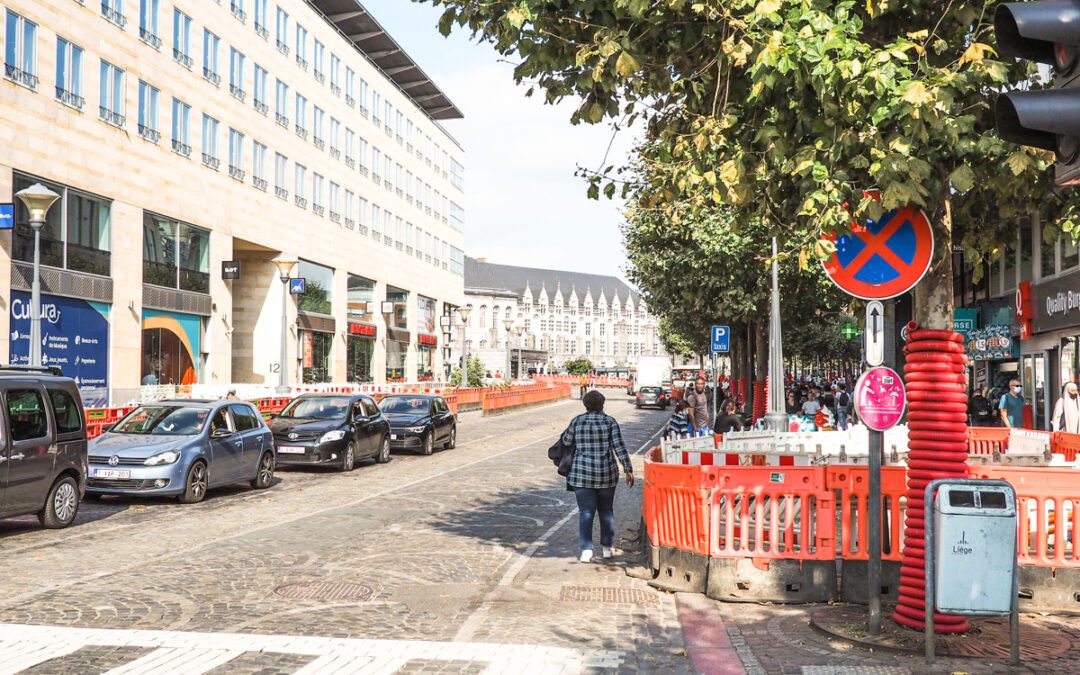 Travaux du tram: déviation du trafic du boulevard de la Sauvenière et blocage définitif de l’accès à St-Lambert