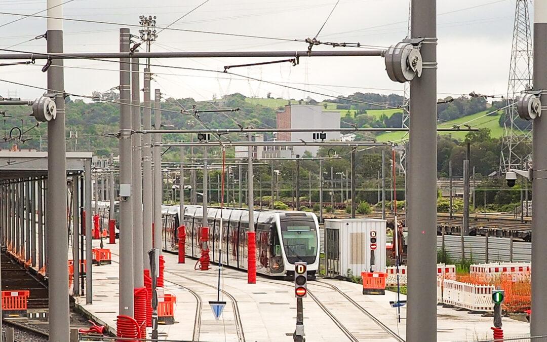 Première sortie et premières possibilités de photos pour le tram liégeois ce mardi à Droixhe