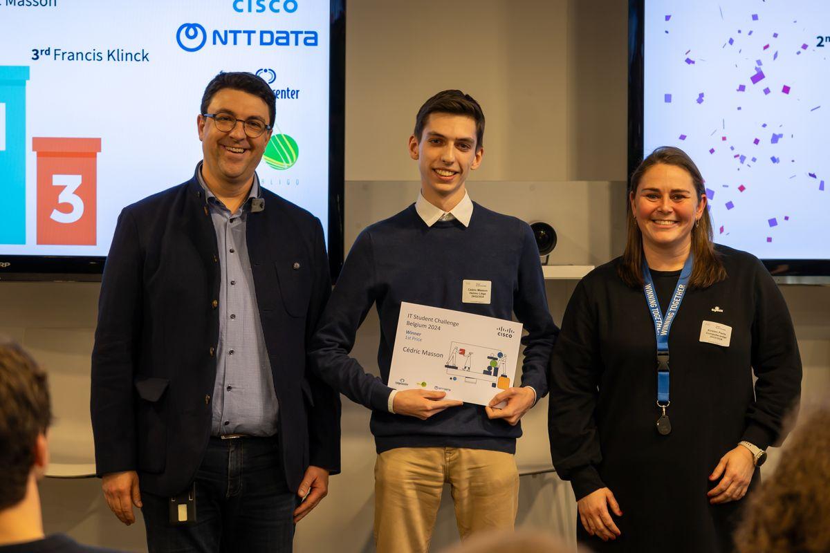 Un étudiant en cybersécurité de la province de Liège remporte le challenge du meilleur étudiant IT de Belgique 2024