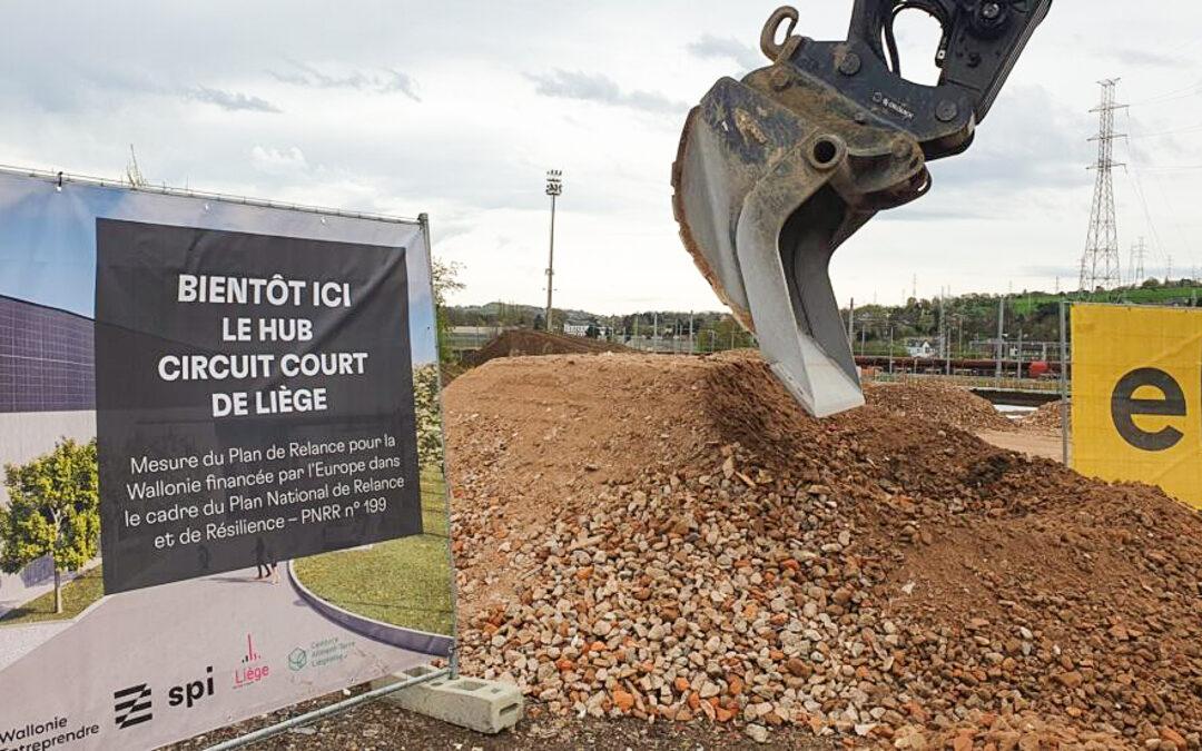 Lancement des travaux du hub circuit court de Droixhe qui alimentera en produits locaux les cuisines liégeoises