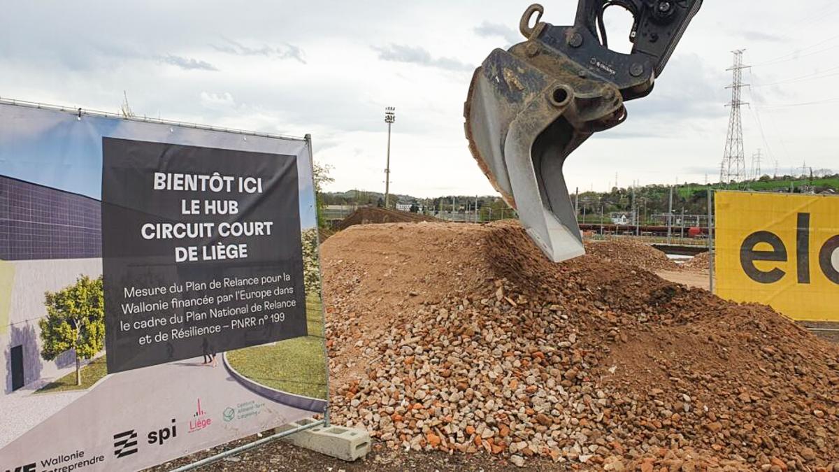 Lancement des travaux du hub circuit court de Droixhe qui alimentera en produits locaux les cuisines liégeoises