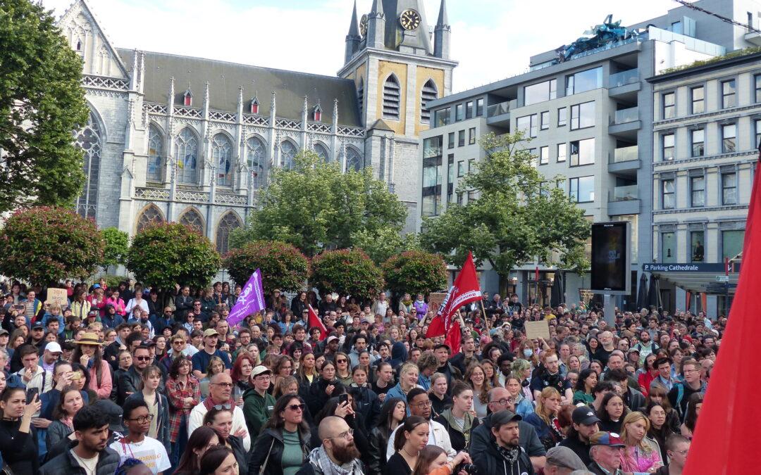 Manifestation contre l’extrême droite hier au centre-ville et aux Guillemins