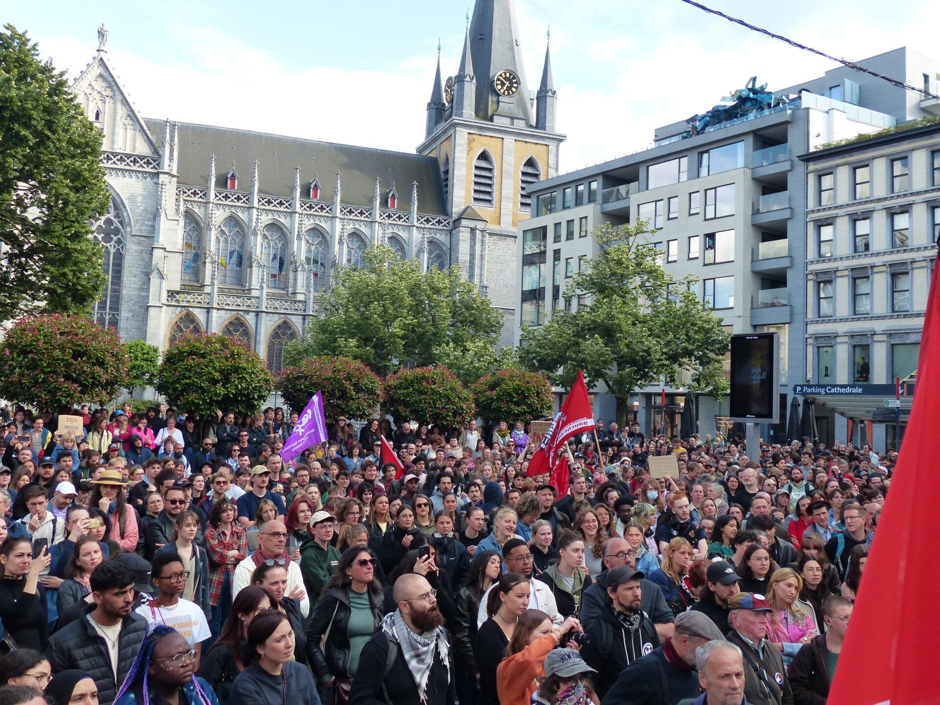 Manifestation contre l’extrême droite hier au centre-ville et aux Guillemins