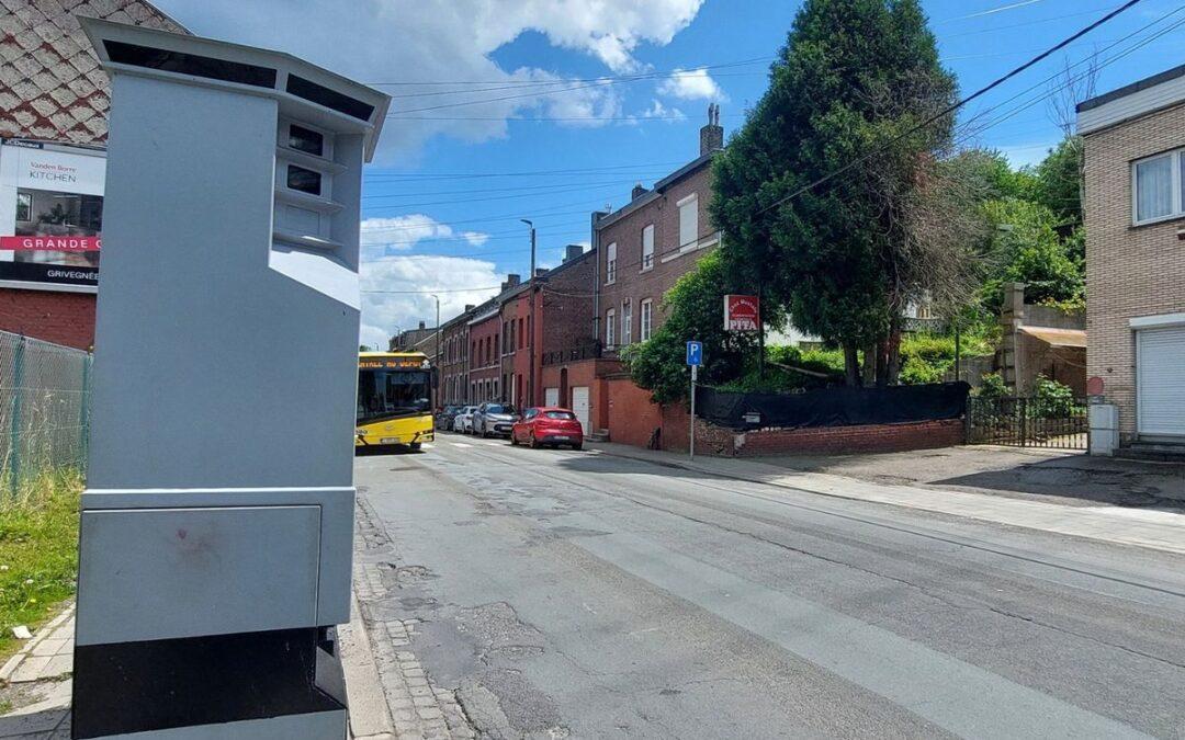 Le Lidar est positionné le long de la rue de Liège à Jupille