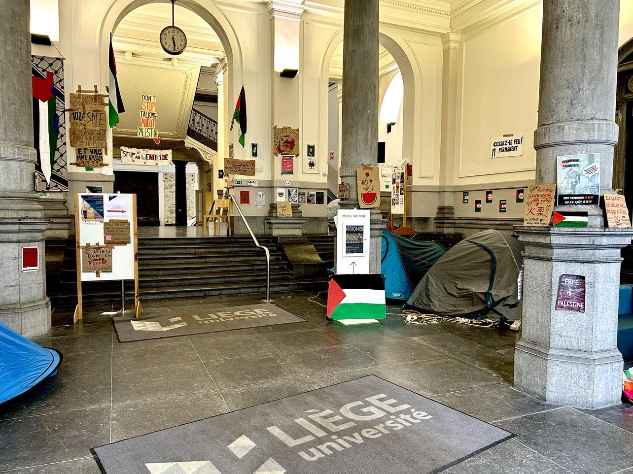 Pour la rectrice de l’université de Liège, il est temps d’arrêter le mouvement d’occupation pro-palestinien et de réparer les dégradations