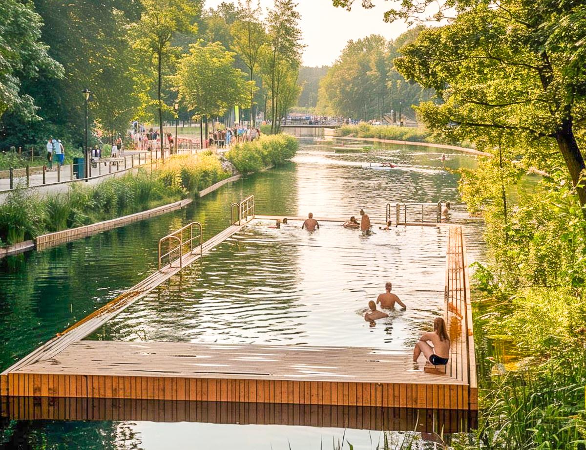 Piscine flottante ou dans un parc: Vert Ardent lance des tests pour un lieu de baignade en plein air dès l’été 2025