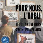 Pour nous, l’oubli