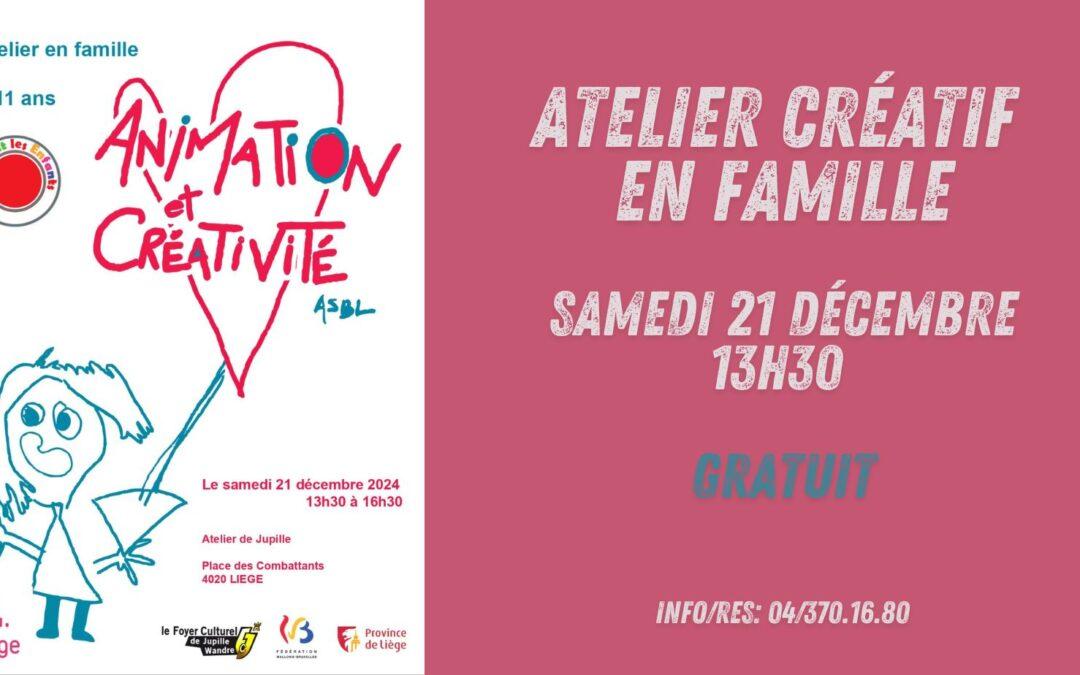 Agenda ► ATELIER CRÉATIF EN FAMILLE