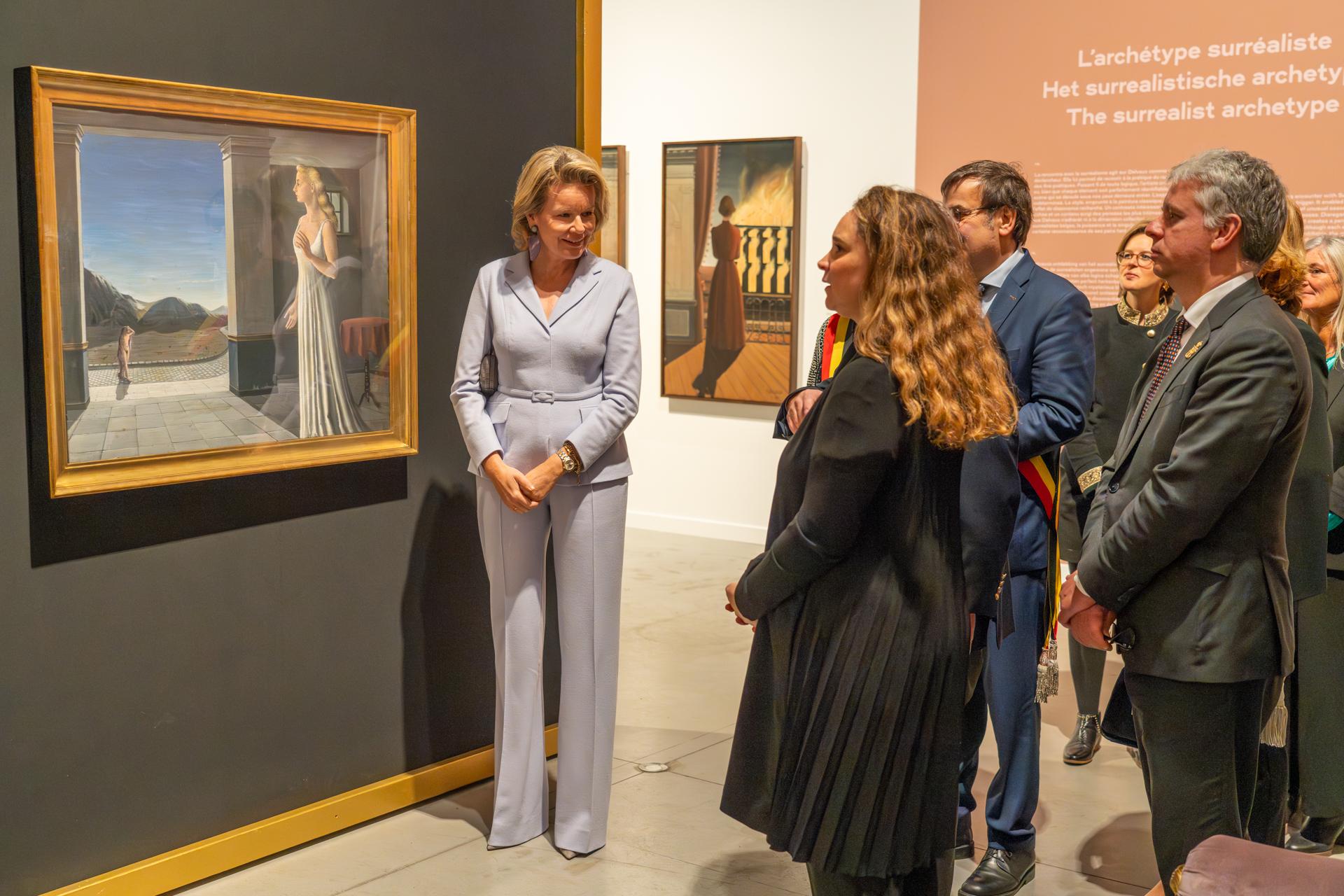 Visite royale à la Boverie pour la rétrospective de Paul Delvaux