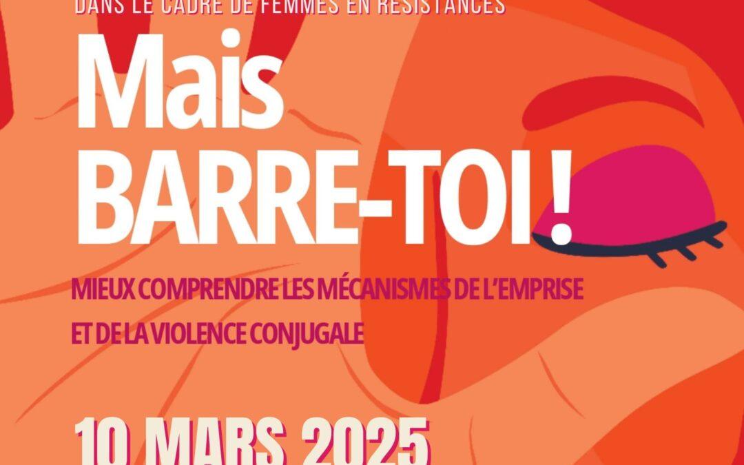 Agenda ► Conférence gesticulée: “Mais barre-toi!” de et avec Audrey Depresseux