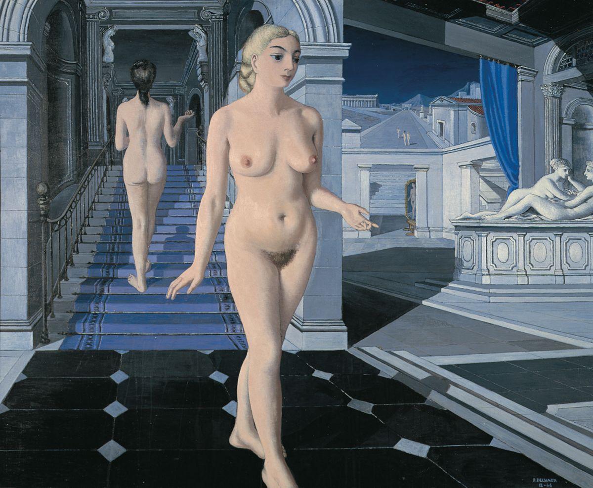 Visite de l’exposition Delvaux, à la Boverie, en mode naturiste