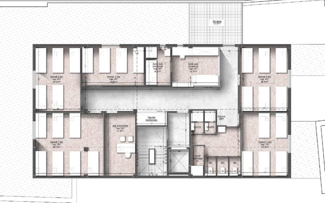 Travaux à l’Abri de nuit pour doubler sa capacité, avec des espaces réservés aux femmes et à des familles