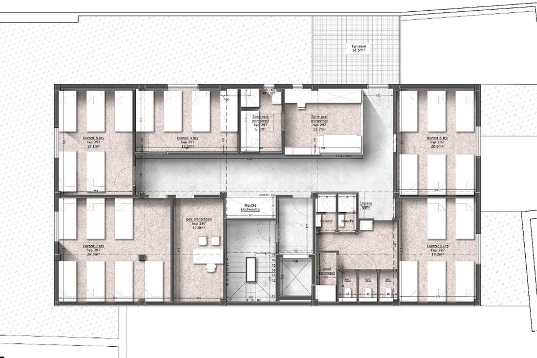 Travaux à l’Abri de nuit pour doubler sa capacité, avec des espaces réservés aux femmes et à des familles